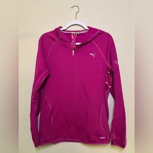 Puma Women's Pink Hoodie Sweatshirt